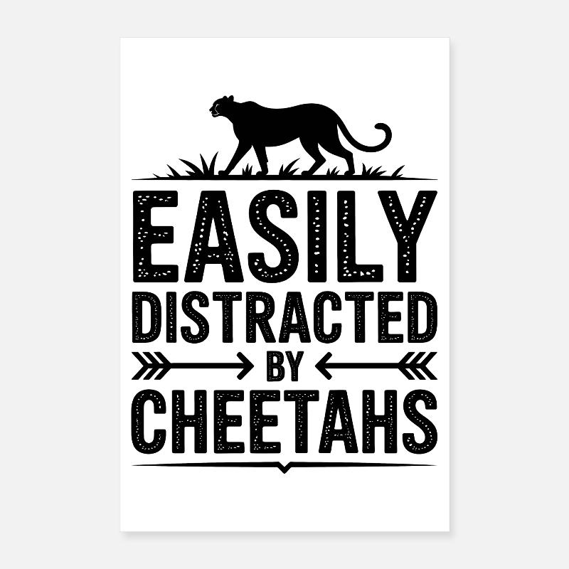 Paroles du guépard Cadeau drôle de guépard Poster 40 x 60 cm