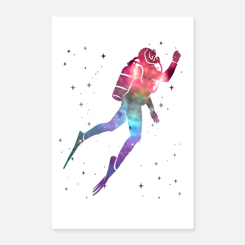 Plongée spatiale pour plongeurs Enfants Poster 40 x 60 cm