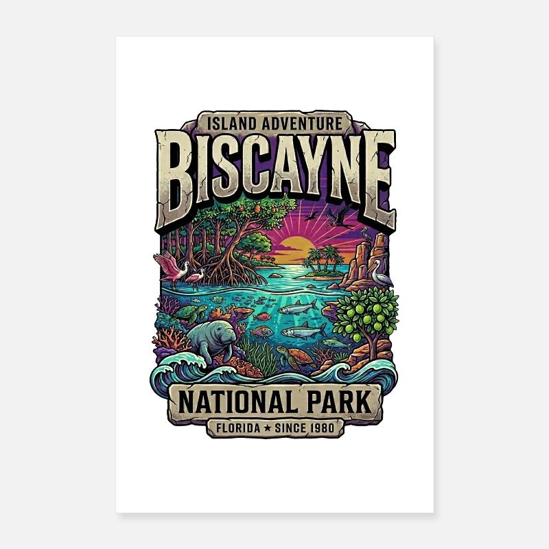Parc national de Biscayne, Floride Poster 40 x 60 cm