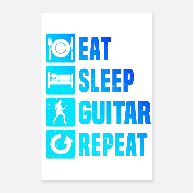 Geschenkidee für einen Guitar-Player mit E-Gitarre Poster 40x60 cm