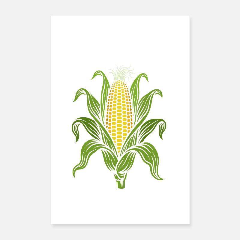 I'm cornfused | Corn on the cob with leaves pun Poster 16" x 24" (40x60 cm)