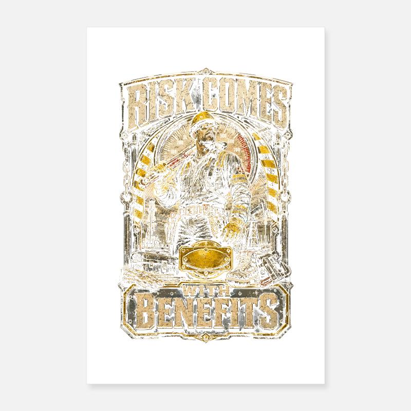 Bohrinsel Ölplattformarbeiter Poster 40x60 cm