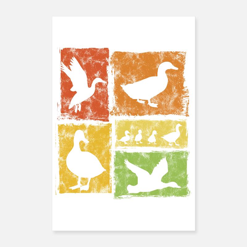 Perspectives de canard - Graphisme rétro Poster 40 x 60 cm