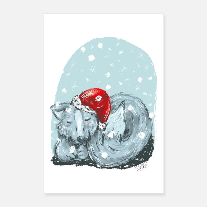 Winterwolf Poster 40x60 cm