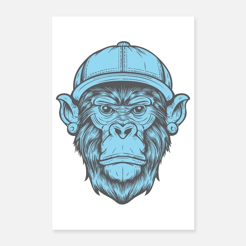Funky Monkey Poster 16" x 24" (40x60 cm)