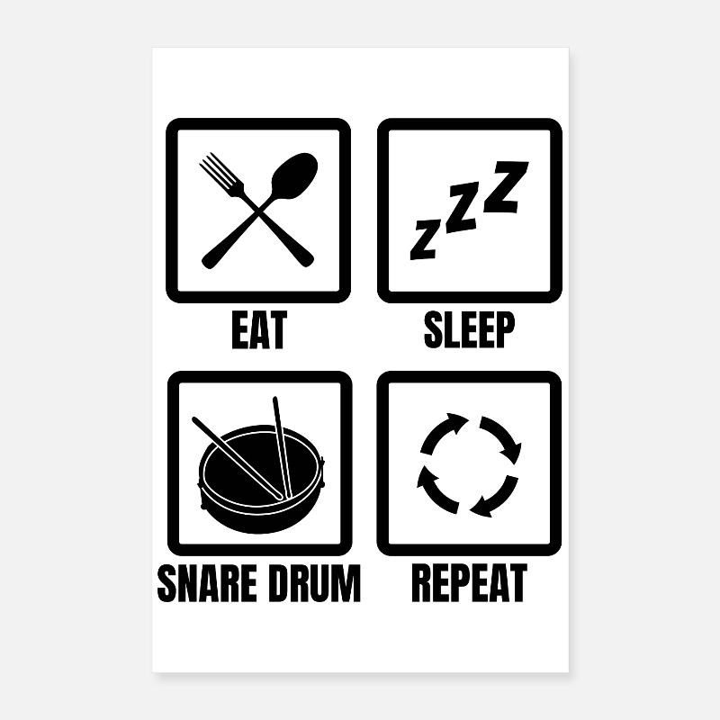 Trommelspieler Routine Poster 40x60 cm