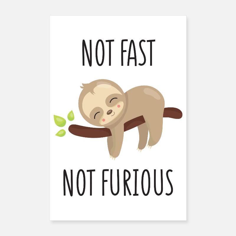 Pas rapide, pas furieux Poster 40 x 60 cm