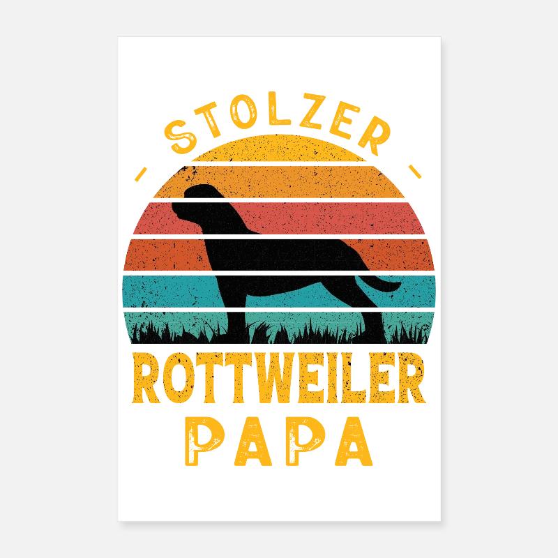Rottweiler Hund Hundebesitzer Geschenk Hundehalter Poster 40x60 cm