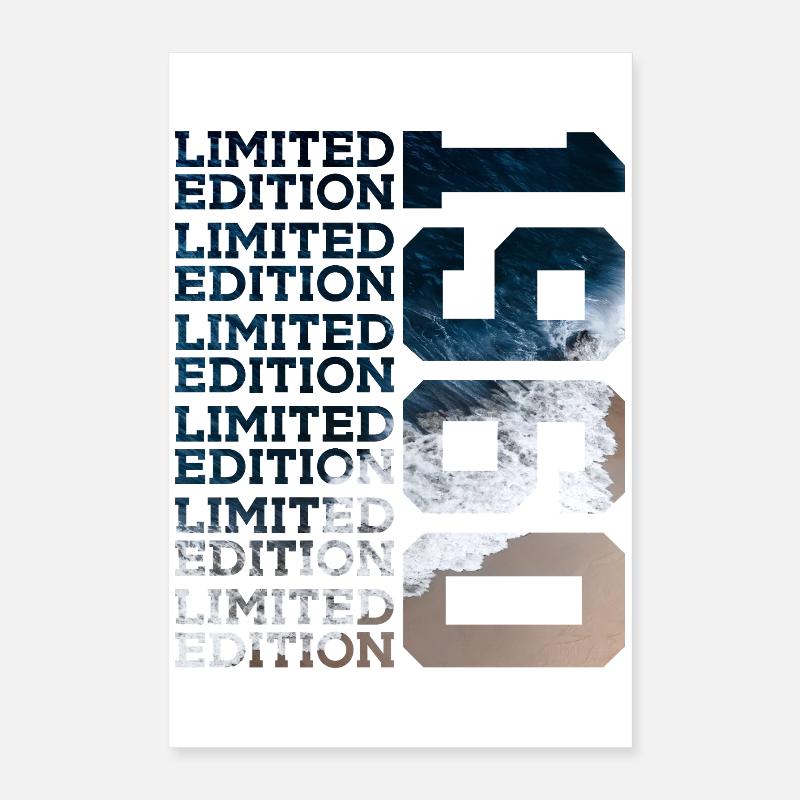 ÉDITION LIMITÉE 1960 66 ANS 66E ANNIVERSAIRE Poster 40 x 60 cm