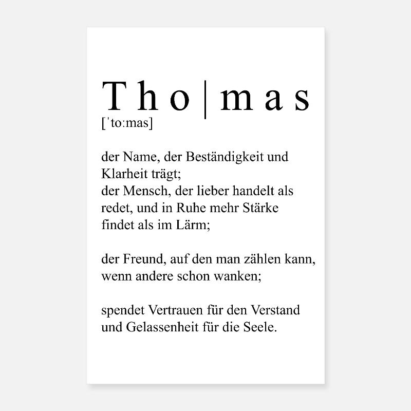 Thomas Définition Typographie Poster 40 x 60 cm