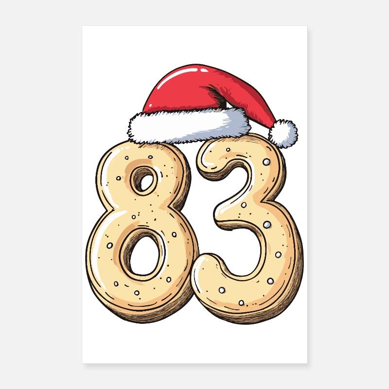 83 Numéro Biscuit Noël Poster 40 x 60 cm