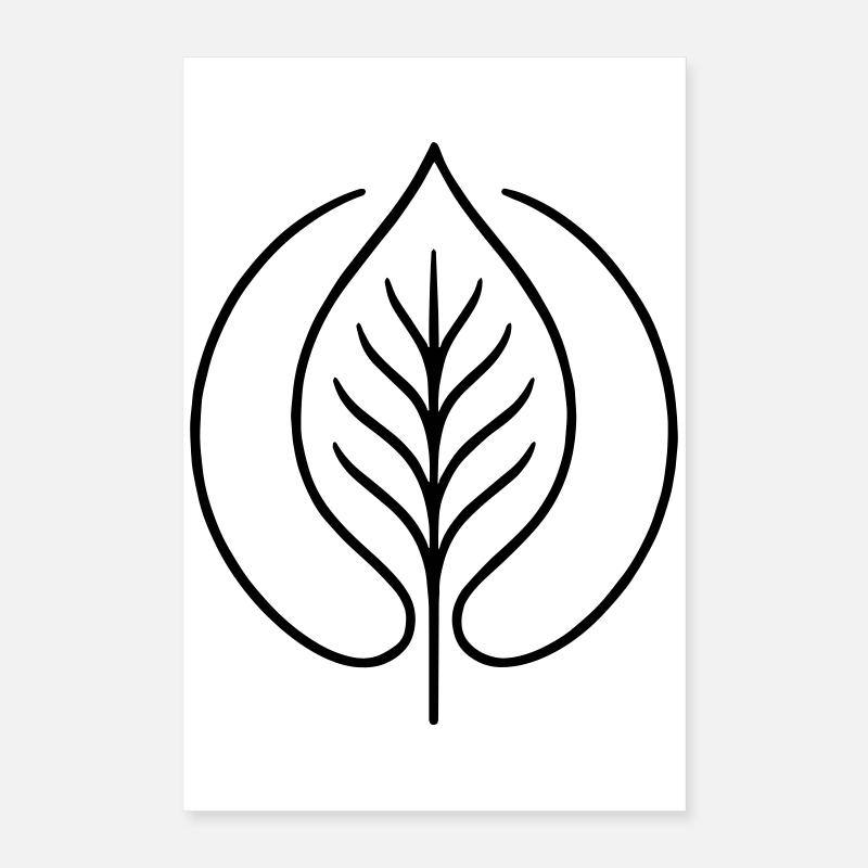 Abstract Organic Shape – Minimalist Line Art Poster 16" x 24" (40x60 cm)