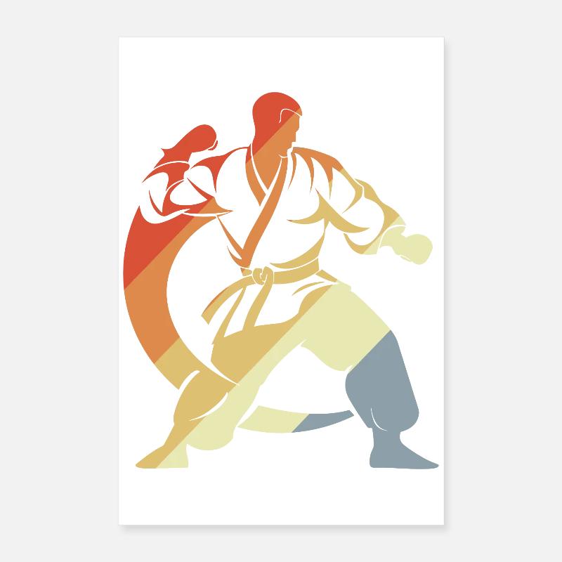 Croquis de Karateka Poster 40 x 60 cm