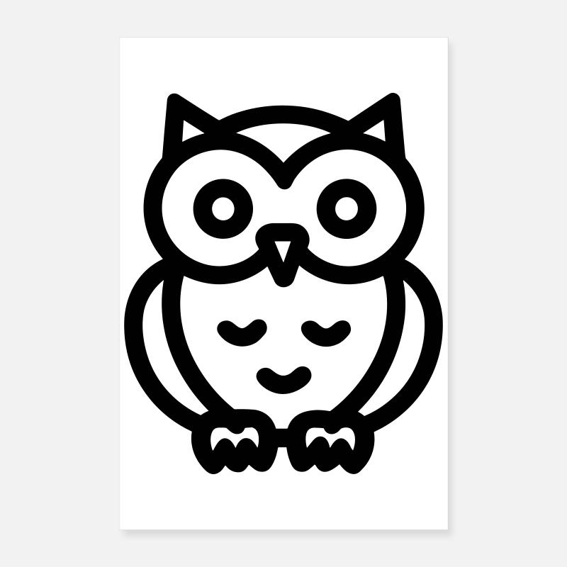 hibou Poster 40 x 60 cm