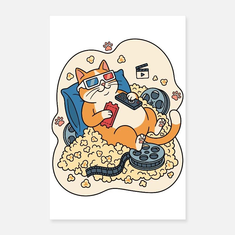 La gueule de bois du cinéma dans le paradis du pop-corn Poster 40 x 60 cm