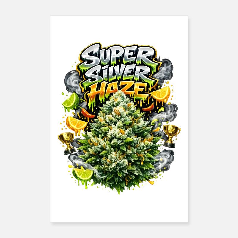 Super Silver Haze Graffiti Print Poster 16" x 24" (40x60 cm)