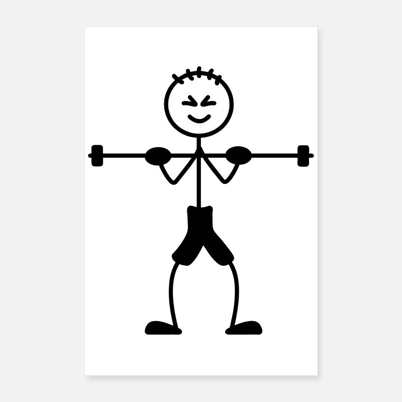Musculation avec beaucoup de poids Poster 40 x 60 cm