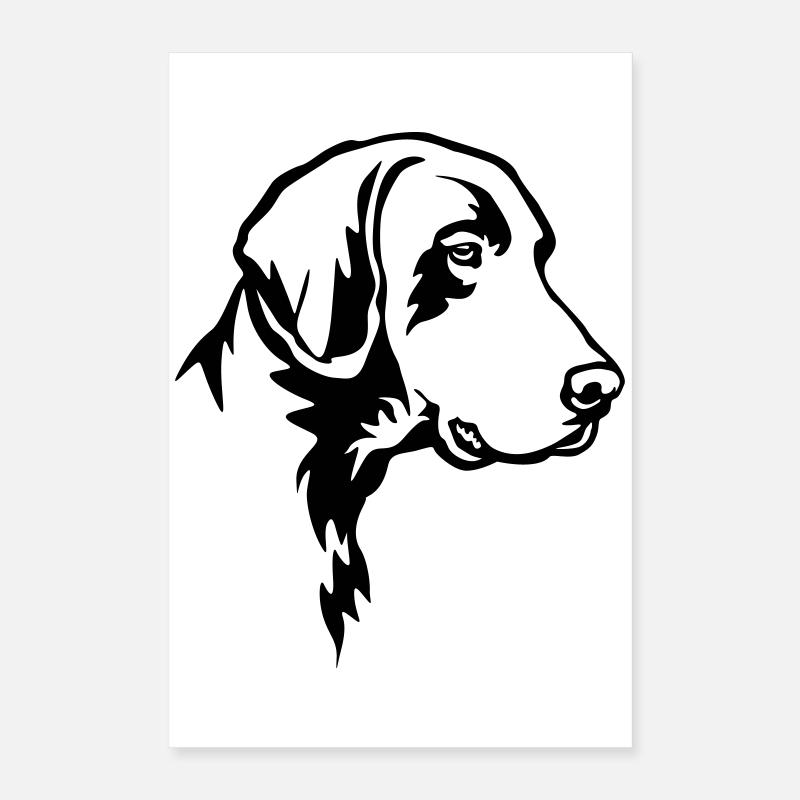 German Shorthair head Poster 16" x 24" (40x60 cm)