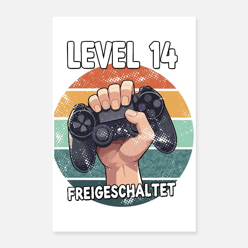 Manette déverrouillée de niveau 14 Poster 40 x 60 cm