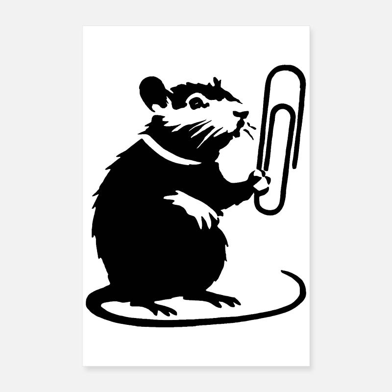 Le rat comme étalon de bureau Poster 40 x 60 cm
