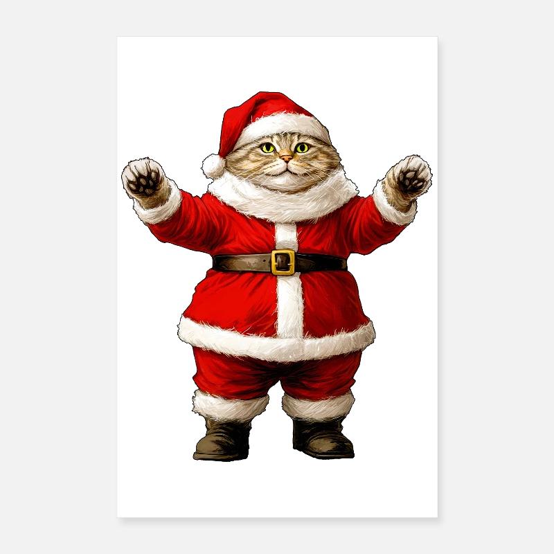 Chats Noël Poster 40 x 60 cm