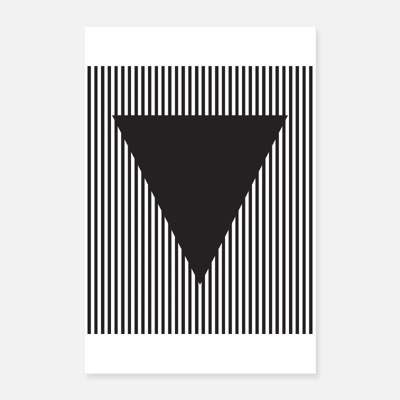 Inverted Triangle on Striped Field Poster 16" x 24" (40x60 cm)