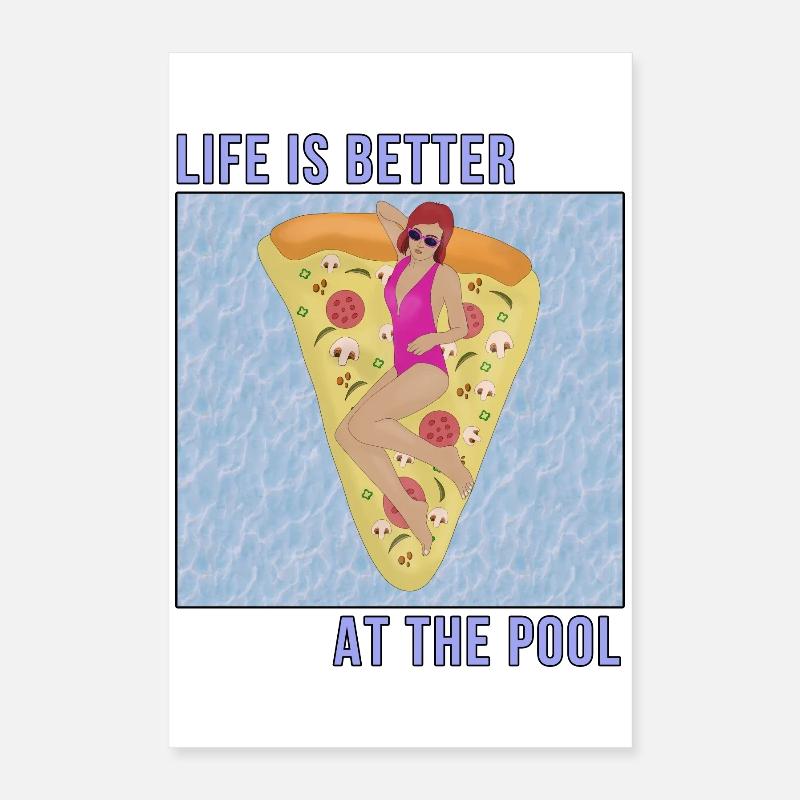 Das Leben ist besser am Pool Poster 40x60 cm