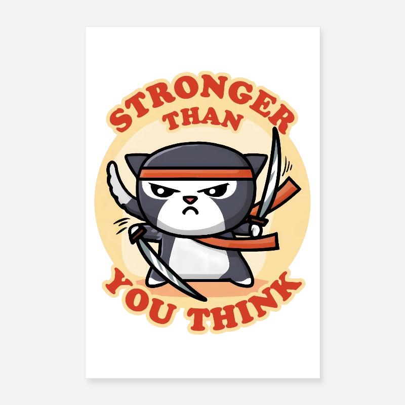 Chat Ninja Poster 40 x 60 cm