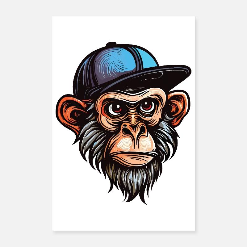 Drôle de singe Poster 40 x 60 cm