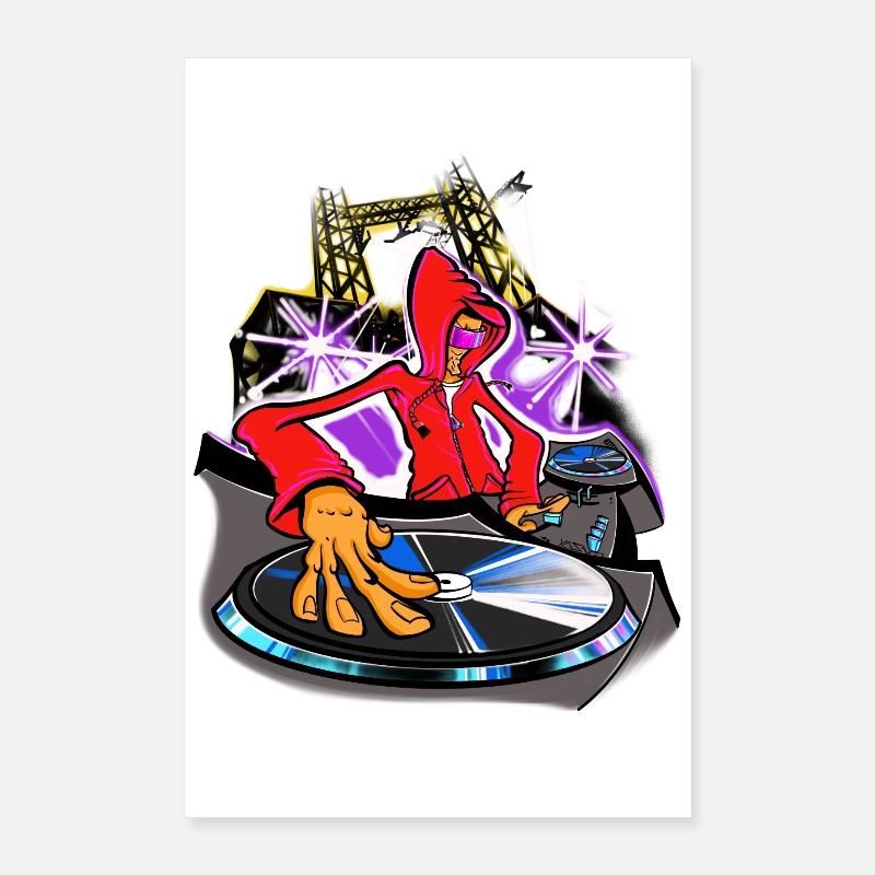 DJing Poster 40 x 60 cm