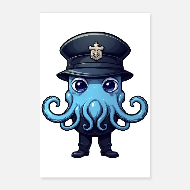 Police Squid Poster 16" x 24" (40x60 cm)