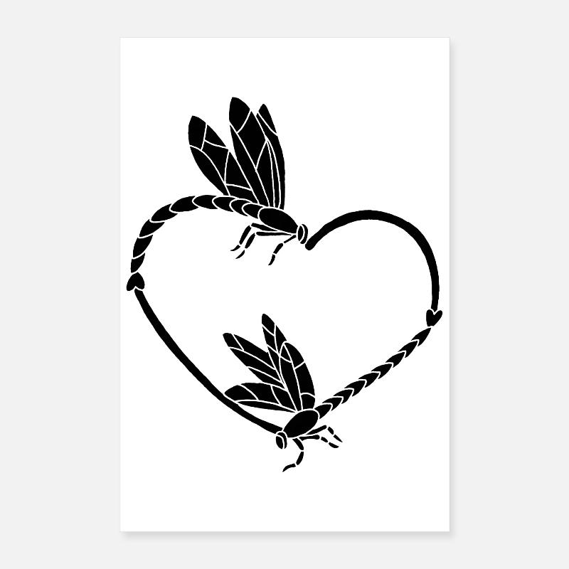 Insect Love (Black) Poster 16" x 24" (40x60 cm)