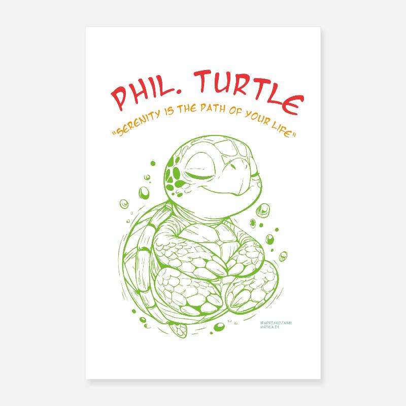 Phil Turtle Zen Path Tee Poster 16" x 24" (40x60 cm)