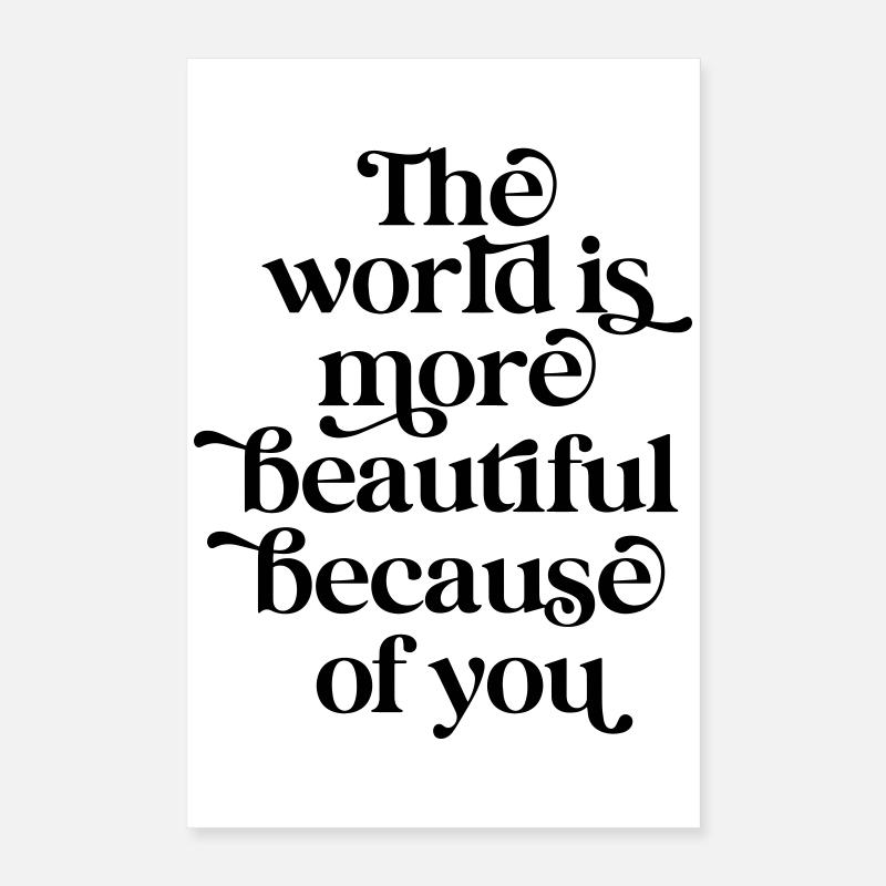 Le monde plus beau - Valentine Romantic Black Poster 40 x 60 cm