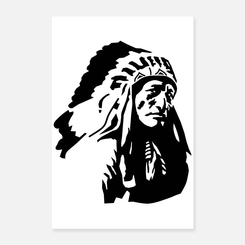 Indianer Poster 40x60 cm
