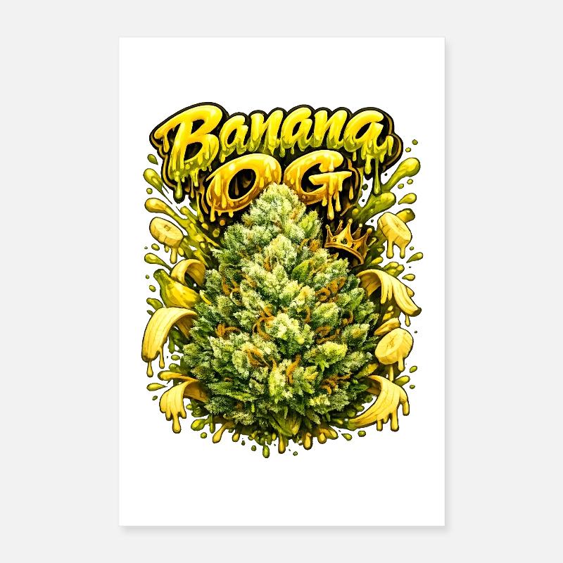 Imprimé graffiti original de banane Poster 40 x 60 cm