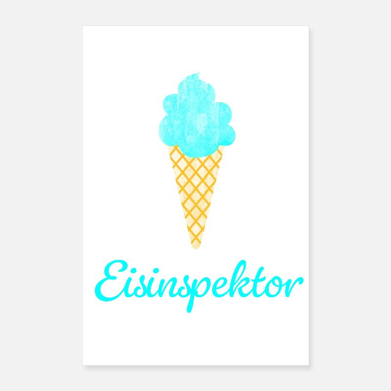 Bureau de l’inspecteur de glaces Humour Vie au bureau Fan de glaces Poster 40 x 60 cm