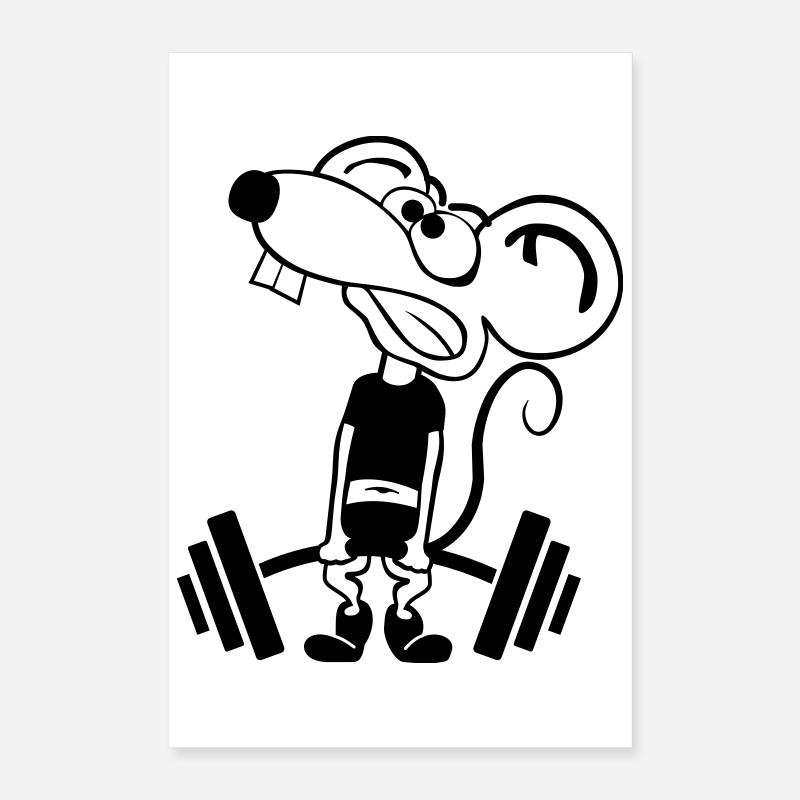 Pump Maus kontur 1c Poster 40 x 60 cm