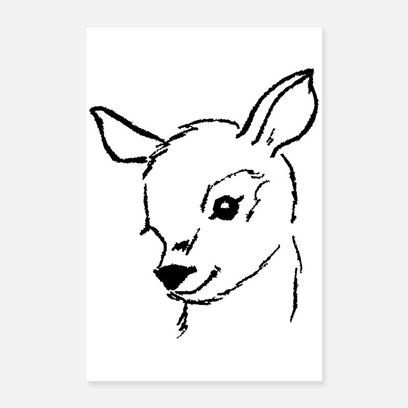 Chevreuil Chevreuil de chevreuil à la main Poster 40 x 60 cm