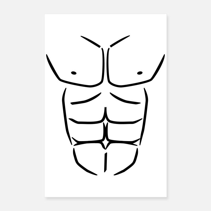 Sixpack Six pack Abs Poster 40x60 cm