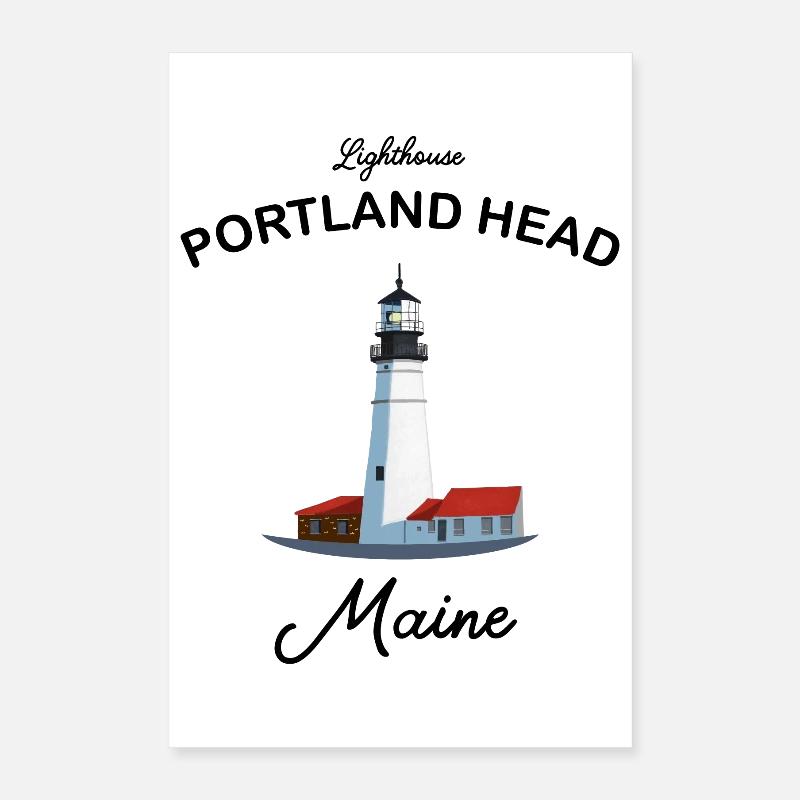 Portland Head, Lighthouse, Maine, US Coast Poster 16" x 24" (40x60 cm)