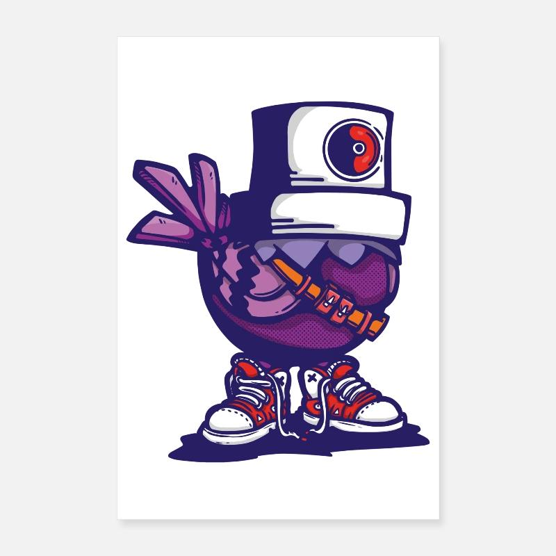 Vogel-Mütze Poster 40x60 cm