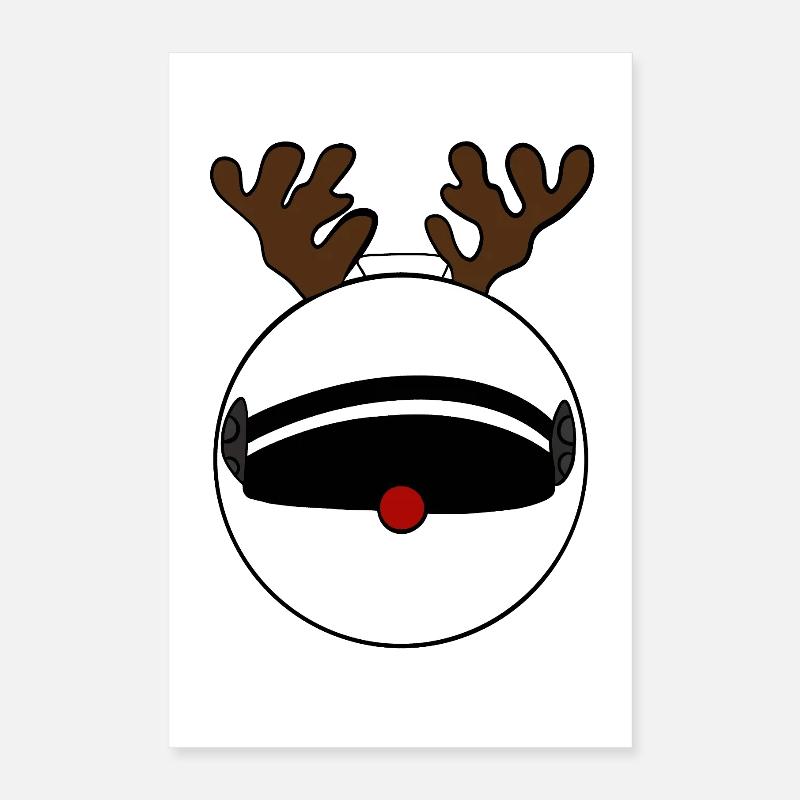 Rentier Helm  Poster 40x60 cm