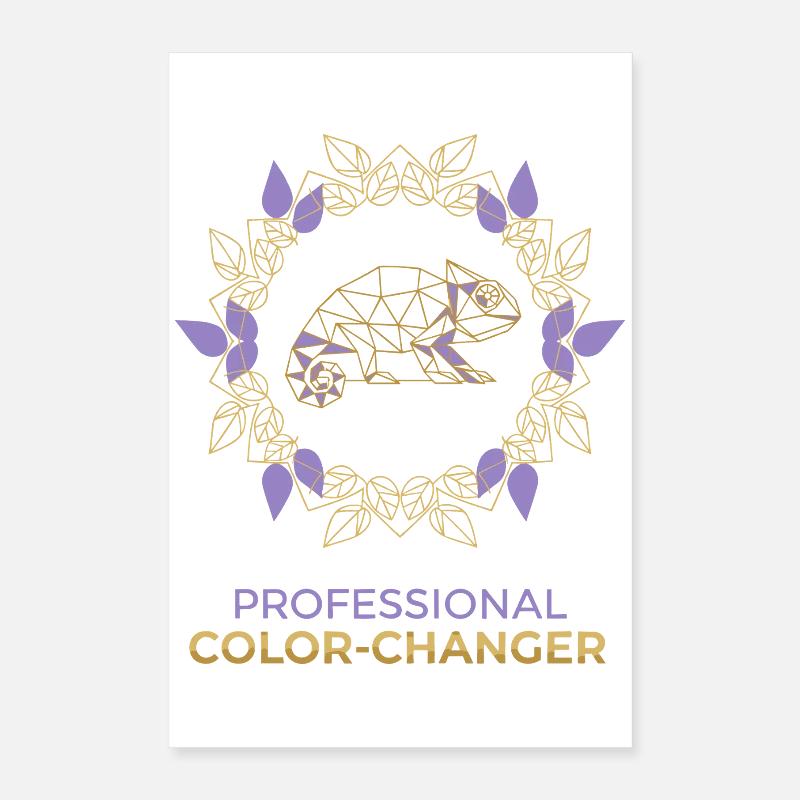 Professionnel du changement de couleur Poster 40 x 60 cm