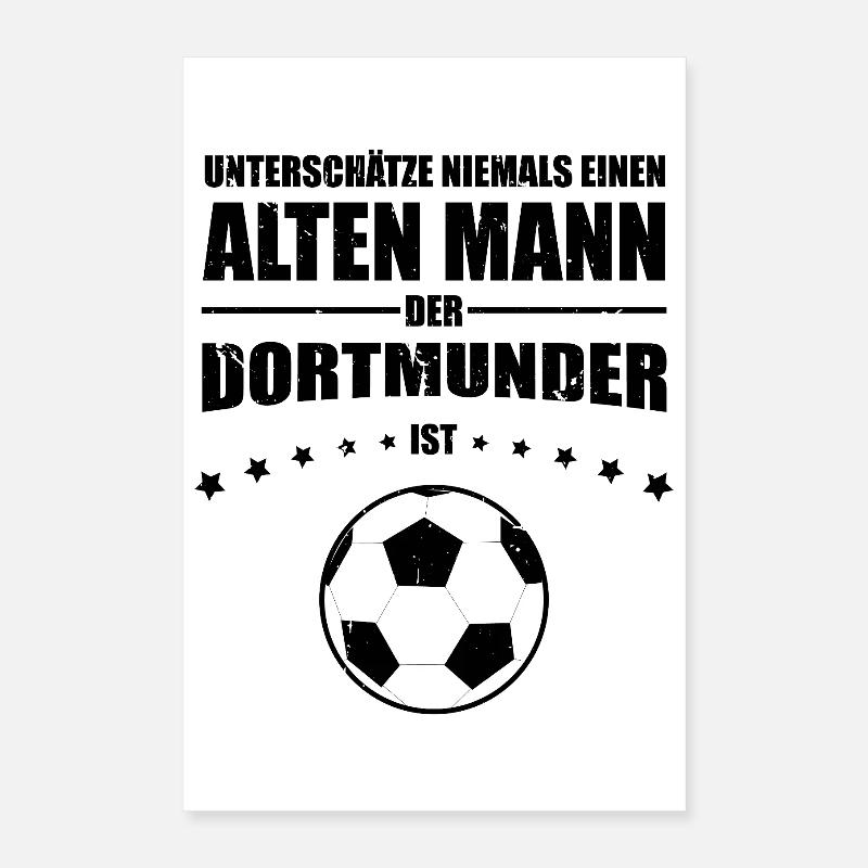 Alter Mann - Dortmunder | Retro Vintage Edition Poster 40x60 cm