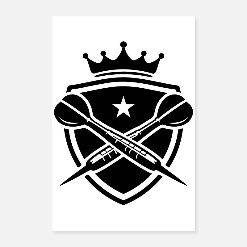 Dartpfeil Wappen Darts Poster 40x60 cm