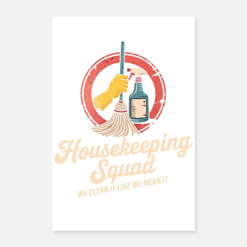 Funny Cleaning Design Poster 16" x 24" (40x60 cm)