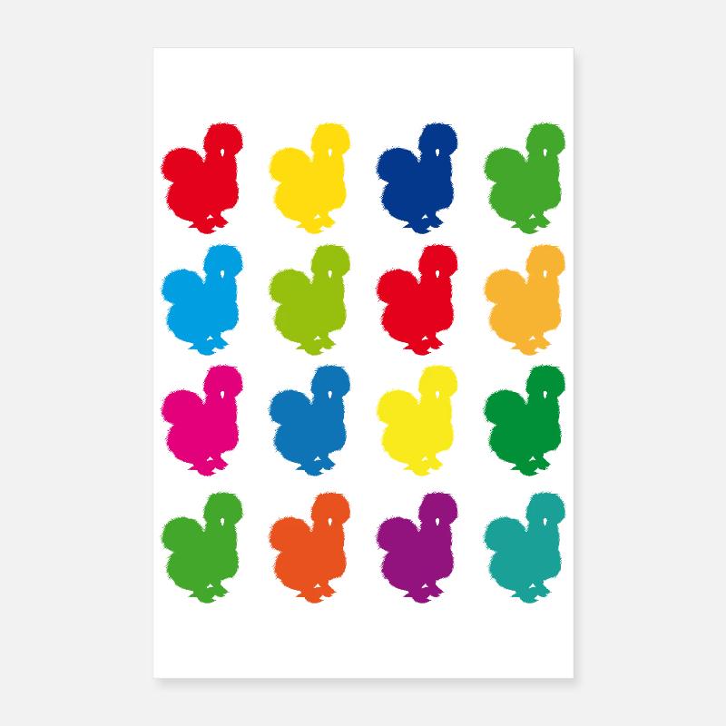 Chicken Fans - Rooster - Rooster - Chick - Egg - Organic Poster 16" x 24" (40x60 cm)