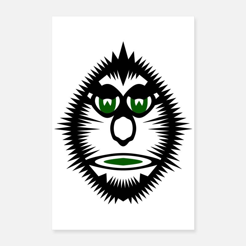 Illustration de visage de chat Visage de chat Poster 40 x 60 cm
