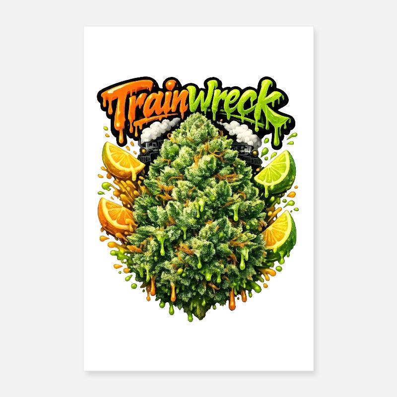 Graffiti-Graffiti zum Zugwrack Poster 40x60 cm